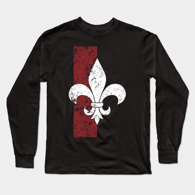 Fleur De Lis Long Sleeve T-Shirt by SimonBreeze